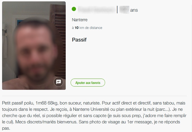 Découvrez les profils concis sur Gayfuté : préférences claires, photos suggestives, statut de connexion visible, et bloc-notes personnel pour une expérience directe et discrète